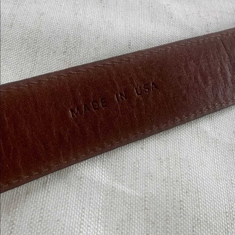 Polo Ralph Lauren Black Leather Crocodile Embossed Belt 42